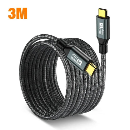 100W USB-C to USB-C Fast Charging Cable PD 20Gbps USB 3.2 8K 60Hz Thunderbolt 3 Type-C Data Sync Cable for iPhone Xiaomi Huawei