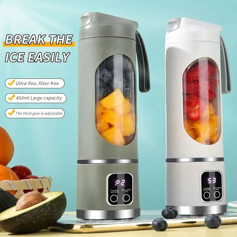 Portable Fruit Juicer Smoothies Mixer Two Cup USB Rechargeable Blender US SHIP-P