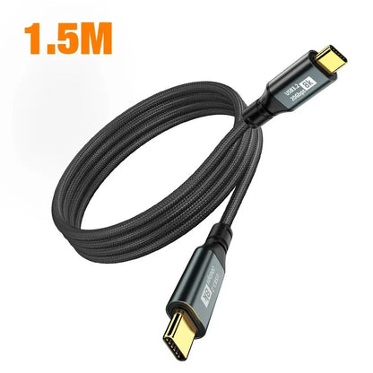 100W USB-C to USB-C Fast Charging Cable PD 20Gbps USB 3.2 8K 60Hz Thunderbolt 3 Type-C Data Sync Cable for iPhone Xiaomi Huawei