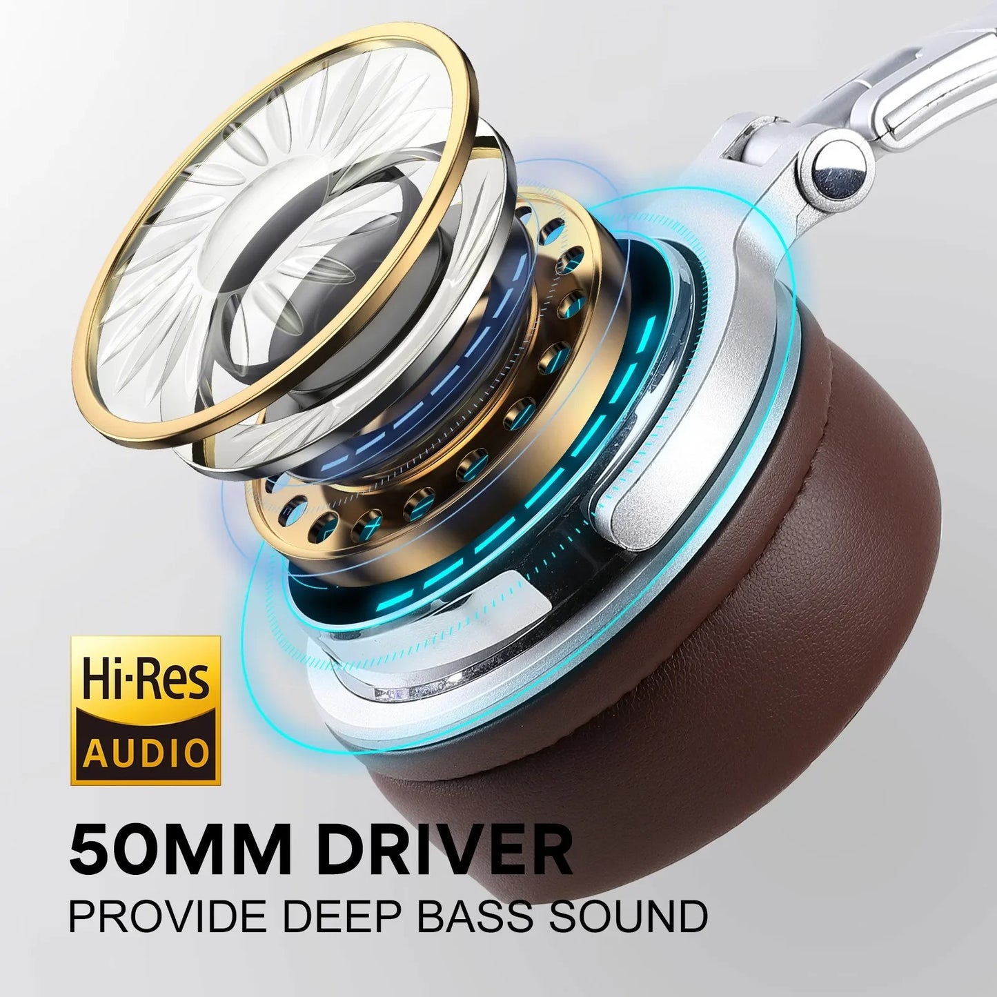 Over Ear Hi-Res Headphones With Mic – Professional Monitoring Headset for AMP,