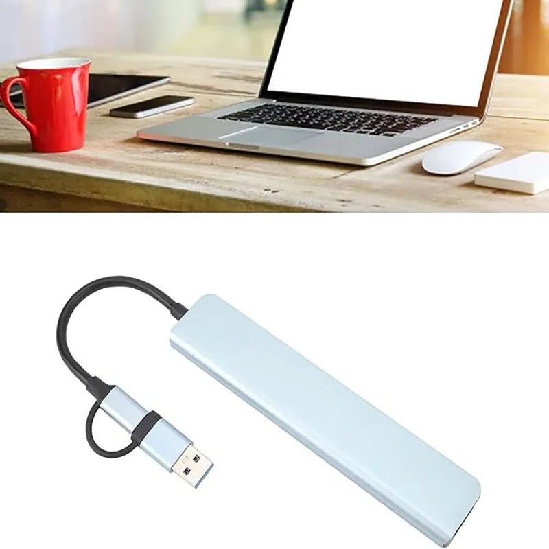 USB C Hub USB Splitter 8 in 1 USB Extender with 4 USB Port 1 USBC Port TF/SD Card Reader Audio Output Compatible for MacBook